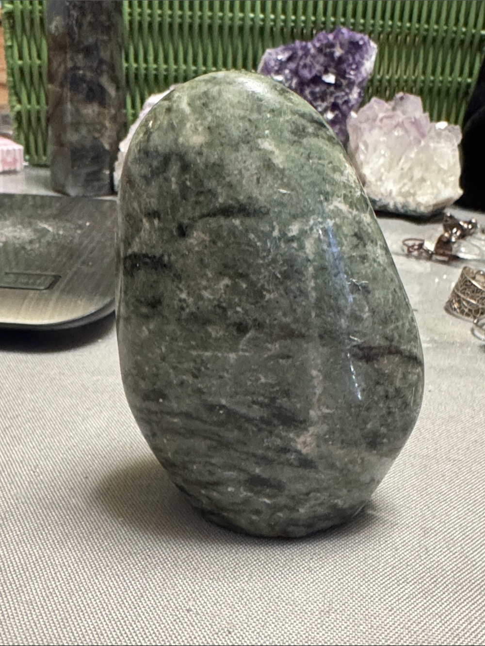 Polished Serpentine Decorative Freeform Stone Sculpture - Home Art